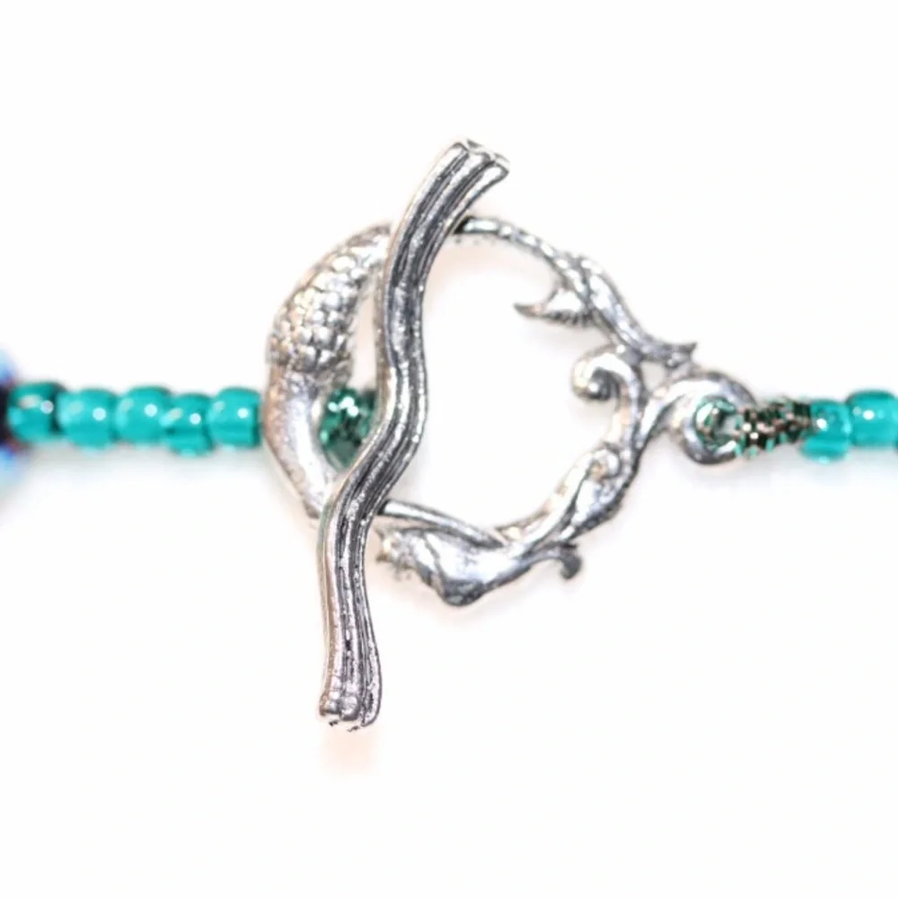 Extra Small Gemstone Choker / Bead Embroidered - Picture 4 of 5